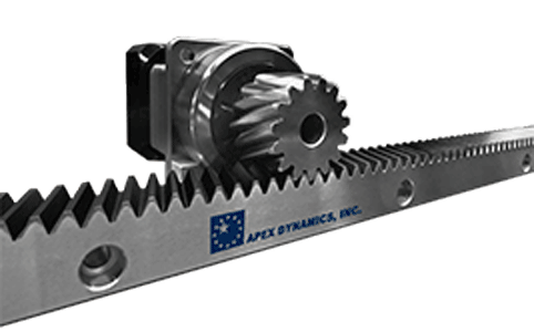 rack and pinion module sizes for helical and straight teeth
